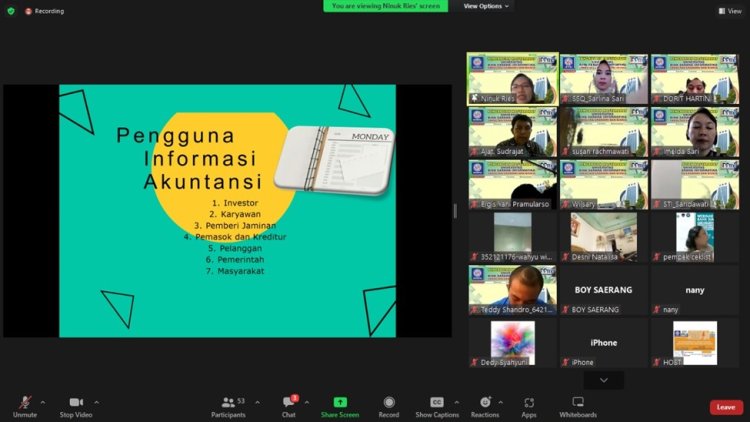 DOSEN PROGRAM STUDI AKUNTANSI (D-III)  FAKULTAS EKONOMI & BISNIS UNIVERSITAS BINA SARANA INFORMATIKA GELAR PENGABDIAN MASYARAKAT VIA ZOOM DENGAN KADIN INDONESIA KOTA BEKASI