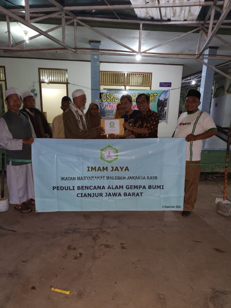 IMAM JAYA SALURKAN BANTUAN UNTUK KORBAN GEMPA CIANJUR