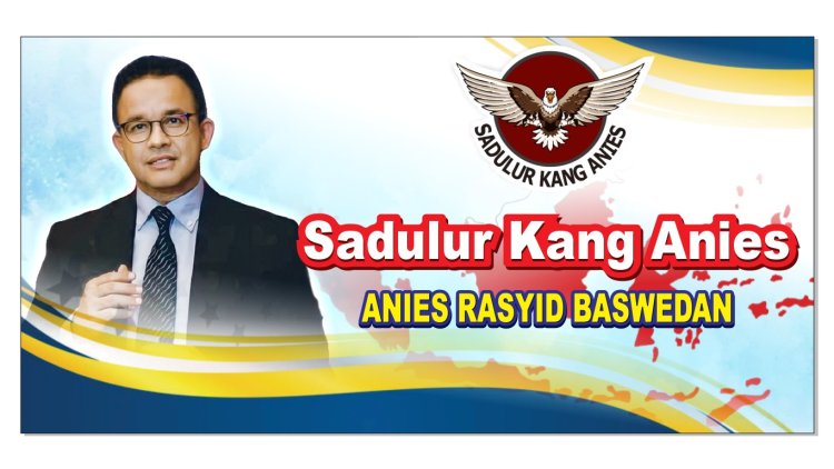 ANIES BASWEDAN DISAMBUT SPANDUK  RELAWAN SADULUR KANG ANIES DI KUNINGAN