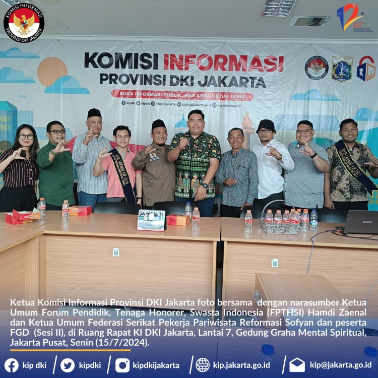 FPTHSI DI UNDANG FGD KOMISI INFORMASI DKI JAKARTA, HAMDI PAPARKAN PERMASALAHAN HONORER